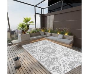 vidaXL Tappeto da Esterno ARAKIL Grigio Chiaro 140x200 cm PP