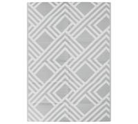 vidaXL Tappeto da Esterno Grigio 140x200 cm in PP, tappeto, tappeto per esterni, tappeto da giardino, tappeto lavabile, tappeto da patio