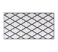 Tappeto da esterno navy e bianco 80x150 cm design reversibile