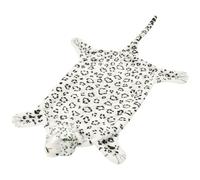 vidaXL Tappeto di Peluche a Forma di Leopardo Decorativo per Pavimento Parete Decorazione Casa Scendiletto Morbido Soffice Originale 139 cm Bianco