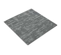 vidaXL Tappeto grigio roccioso 50 x 50 cm, 36 pezzi PP e bitume, camera da letto, pavimento modulare, moquette morbida, interni, piastrelle chic, facile da pulire