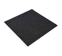 vidaXL Tappeto grigio scuro 50 x 50 cm, 20 pezzi PP e bitume, camera da letto, pavimento modulare, moquette morbida, interni, piastrelle chic, facile da pulire