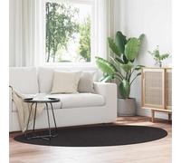 vidaXL Tappeto HUARTE Nero 140 x 200 cm Poliestere, Tappeto per Soggiorno, Design Moderno, Antiscivolo, Tappeto Decorativo Pieghevole, Morbido per Casa