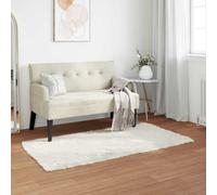vidaXL Tappeto in finta TAFALLA Bianco 80 x 150 cm Poliestere