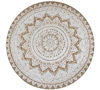 vidaXL Tappeto in Juta Intrecciata con Stampa 90 cm Rotondo Passatoia Stuoia