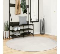 vidaXL Tappeto IZA a Pelo Corto con Aspetto Scandinavo Crema Ø 160 cm