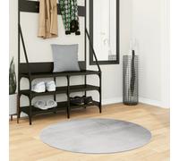 vidaXL Tappeto IZA a Pelo Corto con Aspetto Scandinavo Grigio Ø 100 cm