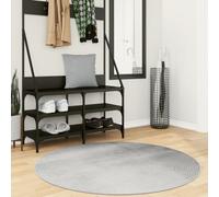 vidaXL Tappeto IZA a Pelo Corto con Aspetto Scandinavo Grigio Ø 120 cm