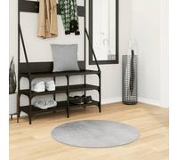 vidaXL Tappeto IZA a Pelo Corto con Aspetto Scandinavo Grigio Ø 80 cm