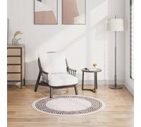 vidaXL Tappeto Lavabile φ120 cm Beige Chiaro