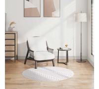 vidaXL Tappeto Lavabile φ120 cm Nero e Bianco