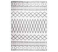 vidaXL Tappeto Lavabile 120x180 cm Nero e Bianco Antiscivolo
