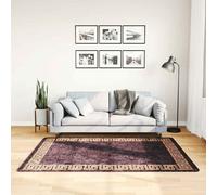 vidaXL Tappeto Lavabile 120x180 cm Nero e Oro