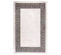 vidaXL Tappeto Lavabile 160x230 cm Beige Chiaro Antiscivolo