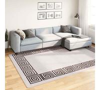 vidaXL Tappeto Lavabile 190x300 cm Beige Chiaro Antiscivolo