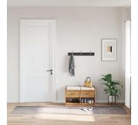 vidaXL Tappeto Lavabile 80x300 cm Grigio