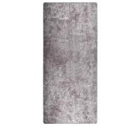 vidaXL Tappeto Lavabile 80x300 cm Grigio Antiscivolo