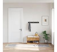 vidaXL Tappeto Lavabile 80x300 cm Grigio Antiscivolo