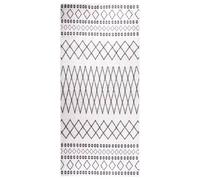 vidaXL Tappeto Lavabile 80x300 cm Nero e Bianco Antiscivolo