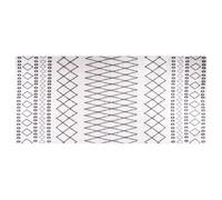 vidaXL Tappeto Lavabile 80x300 cm Nero e Bianco Antiscivolo
