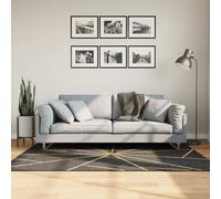 vidaXL Tappeto Lavabile Nero e Oro 120x180 cm