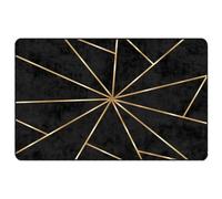 vidaXL Tappeto Lavabile 190x300 cm Nero e Oro Antiscivolo