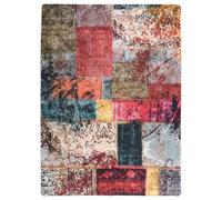 vidaXL Tappeto Lavabile Patchwork 120x180 cm Multicolore Antiscivolo