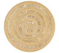vidaXL Tappeto Lavorato a Mano in Juta Intrecciata 120 cm