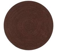 vidaXL Tappeto Fatto a Mano Iuta Rotonda Moquette Carpetta Pavimento Cuscino Soggiorno Camera da Letto Interno Soggiorno Casa 90 cm Marrone