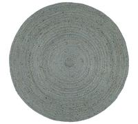 vidaXL Tappeto Lavorato a Mano in Juta Rotondo 180 cm Verde Oliva