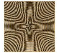 vidaXL Tappeto Naturale e Nero 160 x 160 cm Juta