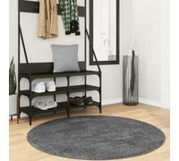 vidaXL Tappeto OVIEDO a Pelo Corto Antracite Ø 120 cm