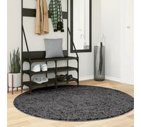 vidaXL Tappeto OVIEDO a Pelo Corto Antracite Ø 160 cm