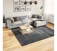 vidaXL Tappeto OVIEDO a Pelo Corto Antracite 240x240 cm