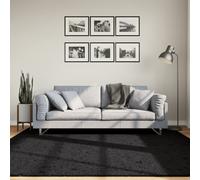 vidaXL Tappeto OVIEDO a Pelo Corto Nero 200x200 cm