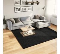 vidaXL Tappeto OVIEDO a Pelo Corto Nero 240x240 cm
