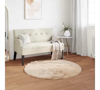 vidaXL Tappeto Pecora Tafalla Beige Ø 80 cm Poliestere