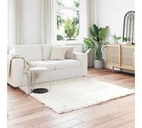 vidaXL Tappeto Pecora Tafalla Bianco 120 x 120 cm Poliestere