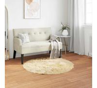 vidaXL Tappeto Pecora Tafalla Crema Ø 100 cm Poliestere