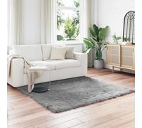 vidaXL Tappeto Pecora Tafalla Grigio 160 x 160 cm Poliestere