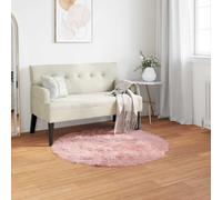 vidaXL Tappeto Pecora Tafalla Rosa Ø 100 cm Poliestere