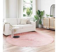 vidaXL Tappeto Pecora Tafalla Rosa Ø 200 cm Poliestere