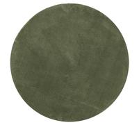 vidaXL Tappeto Pelo Corto HUARTE Morbido Lavabile Verde Bosco Ø 100 cm