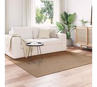 vidaXL Tappeti per Area Quadrato AGIRA Naturale 120 x 120 cm, Tappeto per Soggiorno, Design Moderno, Antiscivolo, Uso Interno o Esterno, Morbido al Tatto