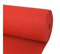 vidaXL Tappeto Piatto da Esposizione Poliestere Multiuso Rosso Corsia Moquette