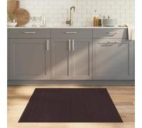 vidaXL Tappeto Quadrato Marrone Scuro 100x100 cm in bambù