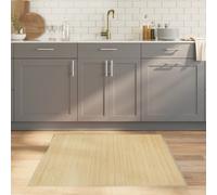 vidaXL Tappeto Quadrato Naturale Chiaro 100x100 cm in Bambù