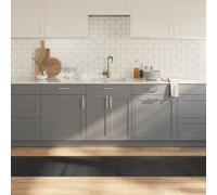 vidaXL Tappeto Rettangolare Grigio 60x1000 cm in Bambù