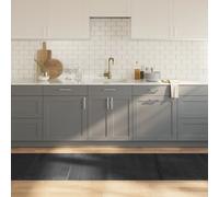 vidaXL Tappeto Rettangolare Grigio 80x500 cm in Bambù