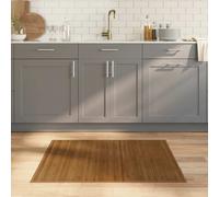 vidaXL Tappeto rettangolare in bambù Marrone 80x100 cm